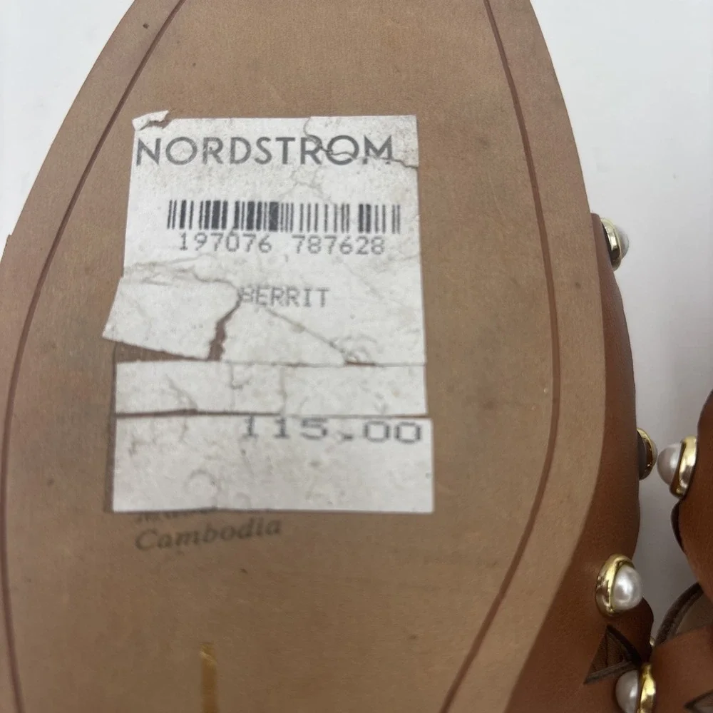 Dolce Vita sandal Studded Slide Sandal Size 5.5 M‎ Saddled Leather, Brown